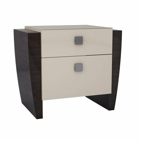 KD ESTANTERIA Refined High Gloss Nightstand, Beige - 22 in. KD3097440